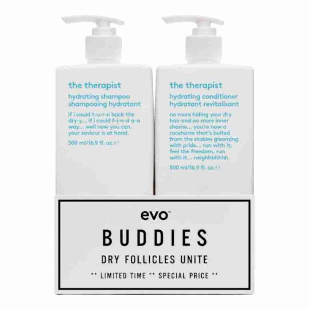 Evo The Therapist Shampoo Conditioner | Charm and Champagne Evo The Therapist Shampoo Conditioner| Charm and Champagne