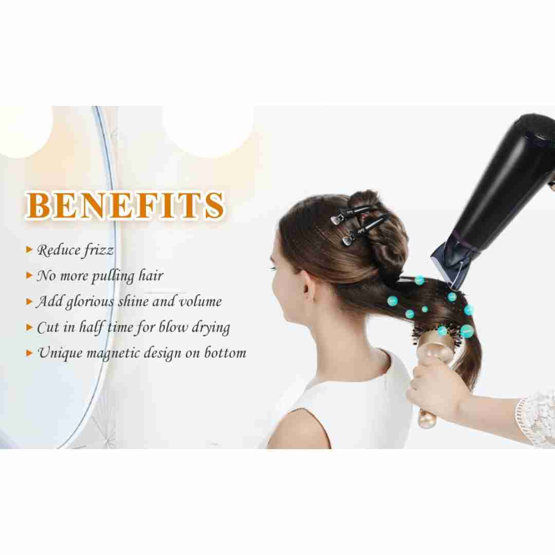 Nano Thermal Ceramic Ionic Tech Hair Brush 2 | Charm and Champagne Nano Thermal Ceramic Ionic Tech Hair Brush 2| Charm and Champagne
